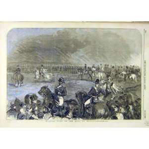  1853 Imperial Visit Camp Helfaut Military Troops Print 