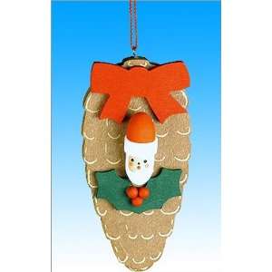  Ulbricht ornament   Santa head with holly on Pinecone 
