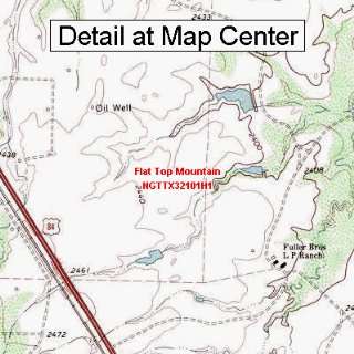  USGS Topographic Quadrangle Map   Flat Top Mountain, Texas 
