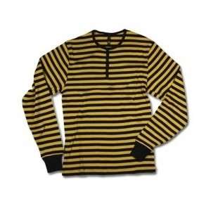 RVCA Clothing Henley Striped Knit Sweater Sports 