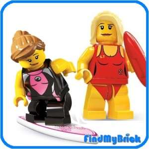 M249M293 Lego Lifegurard Surfer Girl Minifigs 8684 8804  