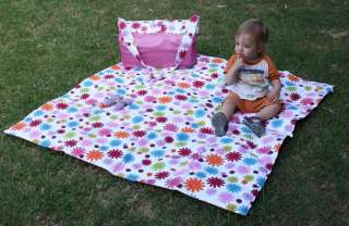 New Picnic Blanket with waterproof bottom & carry bag  