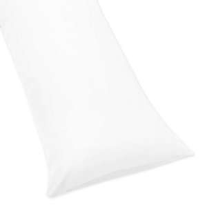  White Full Length Double Zippered Body Pillow Case 100 