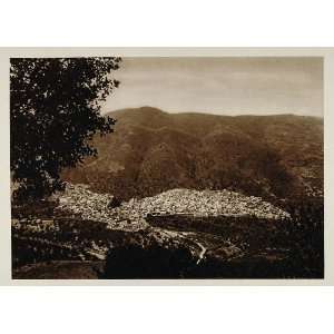  1924 Panoramic View Moulay Idriss Morocco Photogravure 