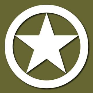 WWII Jeep Star Army Marines Vinyl Decal Sticker VLJEEP1  