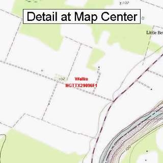  USGS Topographic Quadrangle Map   Wallis, Texas (Folded 