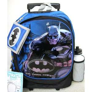  Warner Bros Batman Rolling Backpack Luggage W Wallet Toys 