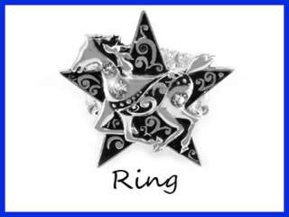 Western Cowgirl Jewelry Star Horse Stretch Ring  