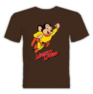 Mighty mouse classic cartoon t shirt  