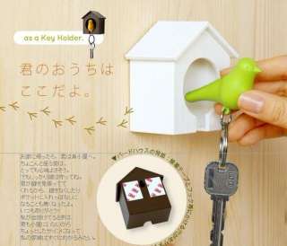 Cute Sparrow Whistle + Key Ring + Key Holder Bird House Perfect Gift 
