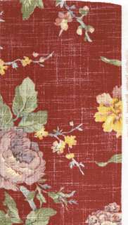 Large Floral Print Burgundy Fabric Portfolio Textiles  