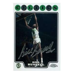  Bill Russell Autographed / Signed 2008 Topps Chrome Card 