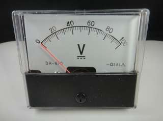 Analog Volt Voltage Voltmeter Panel Meter DC 0 100V  