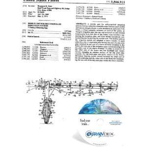 NEW Patent CD for MOBILE UNIT FOR SELF PROPELLED IRRIGATION SYSTEMS