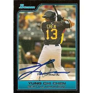  Oakland As Yung Chi Chen Signed 2006 Bowman Draft Card 