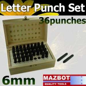 Mazbot 6mm Letter Number Steel Metal Stamping Punch Set  