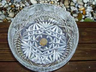 Shabby Compote~Glass Crystal Cherub Marble Base  