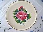 Country French Vanilla Pink Tole Cabbage Roses Vintage 