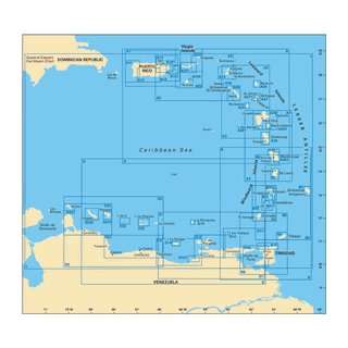  Imray #1 General Chart Eastern Caribbean Marine Nautical 