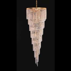  Crystorama Solid Brass Crystal Chandelier Accented with 