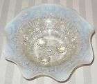 Dugan Northwood White Opalescent Button Panels Bowl  
