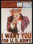 MILITARY DRAFT Uncle Sam I Want You Poster Picture CARD  