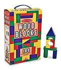 Childrens Melissa & Doug 100 Piece Wood Blocks Set Kid 