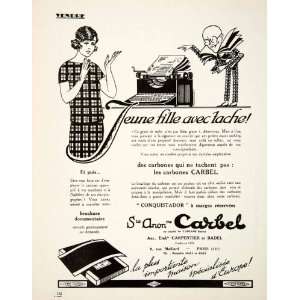  1925 Ad Carbel Carbon Typewriter 8 Rue Maillard Carpentier 