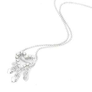 Perfect Gift   High Quality Dazzling Heart Pendant with Silver CZ and 