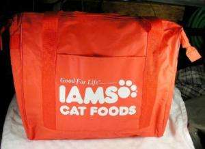 IAMS Cat Food Bright Orange Bag Handbag  