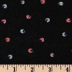 58 Wide Stretch Acetate Slinky Knit Dots Blanche Black/Multi Fabric 