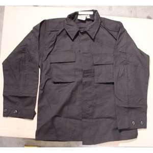  US Milspec 2 Pocket L/S Shirt, Black, Medium Sports 