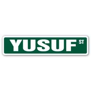  YUSUF Street Sign name kids childrens room door bedroom 