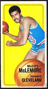 1970 71 TOPPS BASKETBALL 19 MCCOY MCLEMORE CAVALIERS NM  