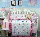 SoHo Girl Alphabet Baby Crib Nursery Bedding 13 pcs Set included 