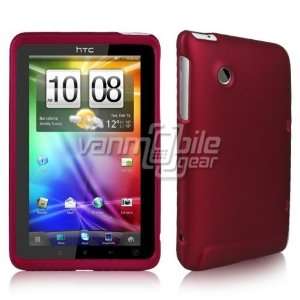   Rubberized Texture Plastic Snap On Case for HTC EVO VIEW 4G / FLYER