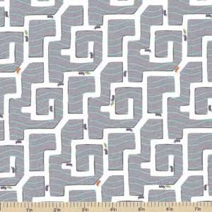  Ant Maze Cotton Fabric   Gray