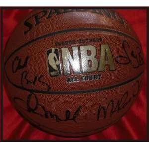 Michael Jordan, Larry Bird and Magic Johnson Autographed Basketball 