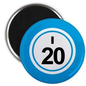 Bingo Ball I20 TWENTY Blue 2.25 inch Fridge Magnet 