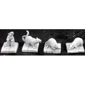  Giant Rats (4) P 65 Heavy Metal Game Miniatures by Reaper 