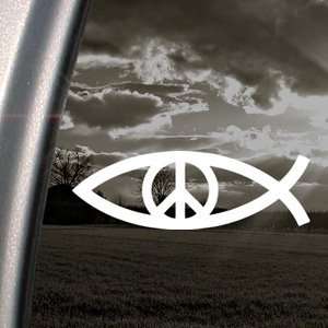  Christian Fish Peace Symbol Decal Window Sticker 