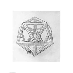 Icosahedron   Poster by Leonardo Da Vinci (18x24) 