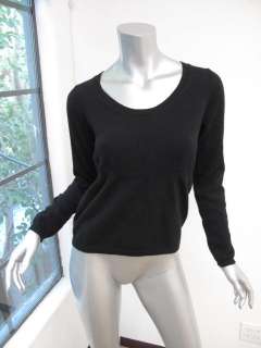 Marni Black Long Sleeve Scoop Neck Cashmere Sweater 40  