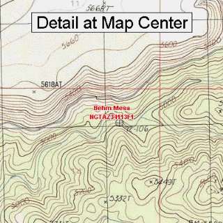   Topographic Quadrangle Map   Behm Mesa, Arizona (Folded/Waterproof