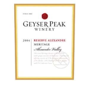  2004 Geyser Peak Reserve Meritage 750ml Grocery & Gourmet Food
