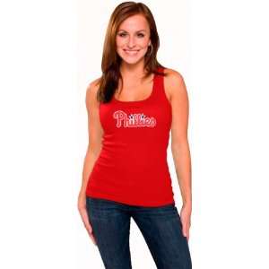  Philadelphia Phillies Womens Red Primary Logo Fashion Rib 