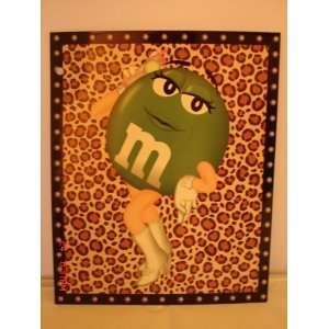  M&Ms Green Leopard Background Folder New 