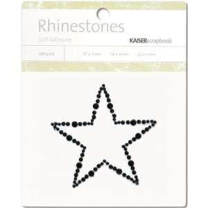  Kaisercraft Self Adhesive Rhinestones, Star Black Arts 