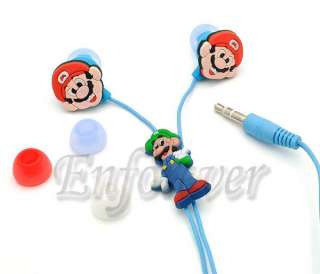 Super Mario Luigi 3.5mm Headset Earphone Earbud^HP884  