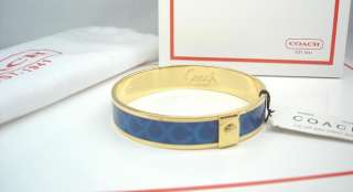 COACH Optic Jewerly Op Art 1/2 Gold Bangle Bracelet  